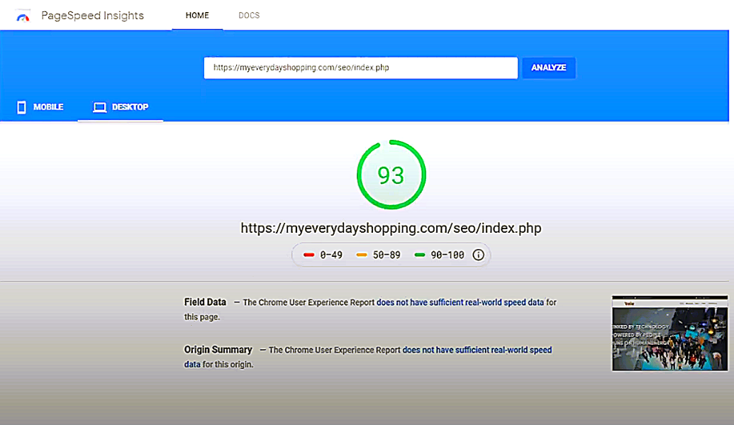 Case Study: Boosting Website Speed from 74% to 93%